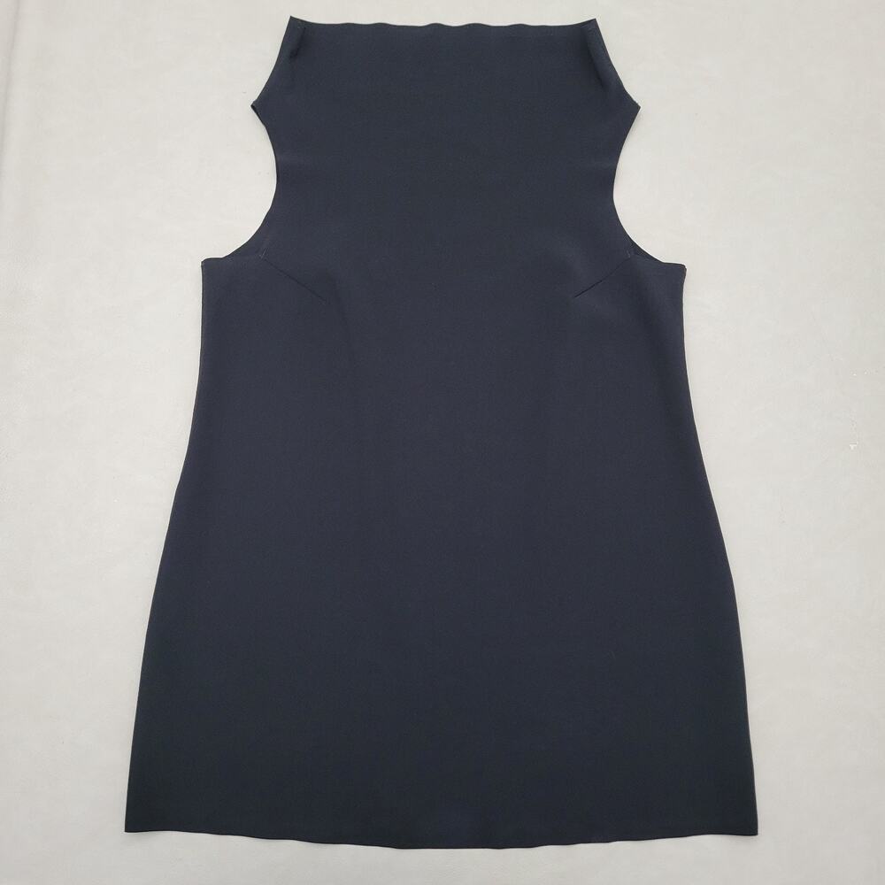 Maria Pinto M2057 Boat Neck Sleeveless Knee Length Dress Minimalist XL Black